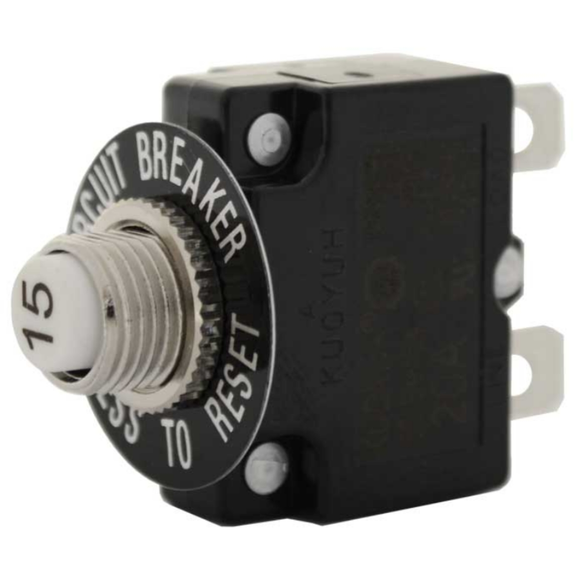 Picture of LV AUTOMOTIVE CIRCUIT BREAKER MANUAL RESET 15A 32VDC PANEL MOUNT