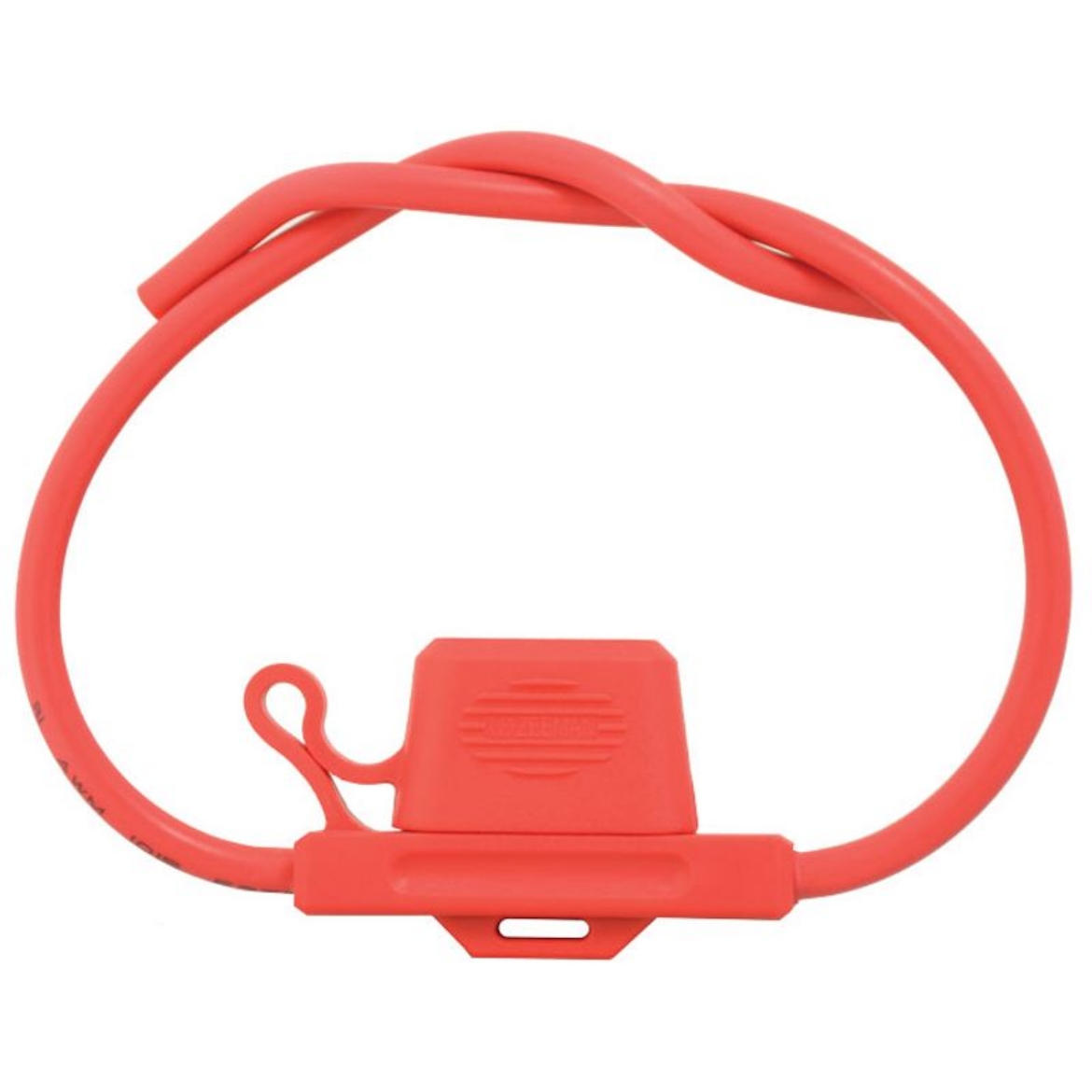 Picture of STANDARD IN-LINE BLADE FUSE HOLDER PRE WIRED WITH RED WEATHERPROOF CAP
