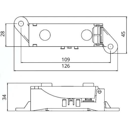 Picture of MEGA FUSE HOLDER PANEL MOUNT 500 AMP WITH M8 STUDS AND HINGED COVER