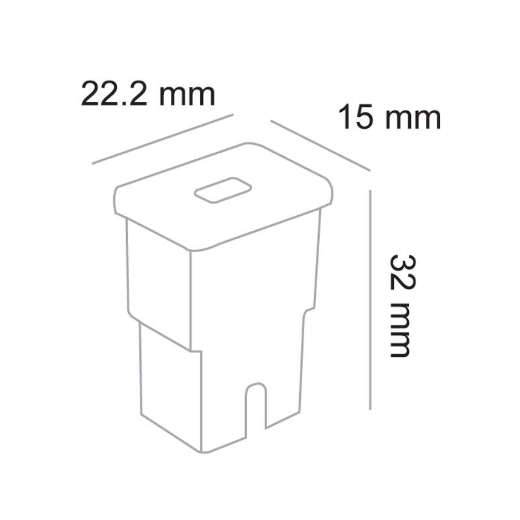 Picture of 60AMP FEMALE YELLOW FUSE LINK