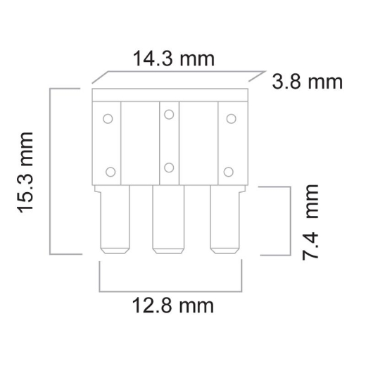Picture of MICRO 3 BLADE FUSE 15 AMP