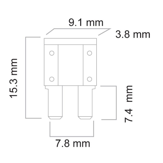 Picture of MICRO 2 BLADE FUSE 5 AMP