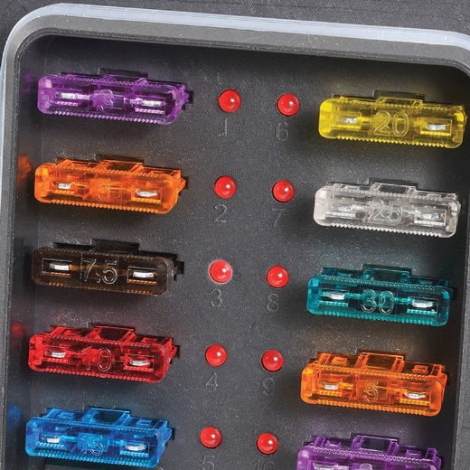 Picture of FUSE DISTRIBUTION BOX WEATHERPROOF 10 WAY STANDARD ATS BLADE WITH CLEAR COVER