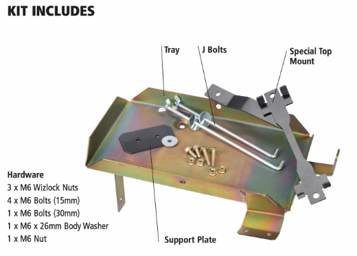 Picture of PROJECTA BATTERY TRAY TO SUIT TOYOTA PRADO 150 SERIES 08 2.8L TURBO DIESEL (NOT SUITABLE FOR KAKADU VERSION) FROM SEP 2016 - ONWARDS