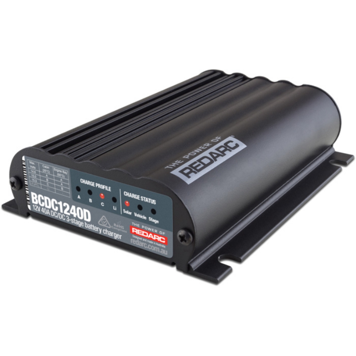 Picture of REDARC IN-VEHICLE MULTI-STAGE DUAL INPUT DC & SOLAR 12V 40AMP DC-DC BATTERY CHARGER