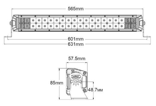 Picture of ZETA20D ZETA 20" LED DOUBLE ROW LIGHT BAR 9-32V 40 x 1.5W LED COMBO BEAM