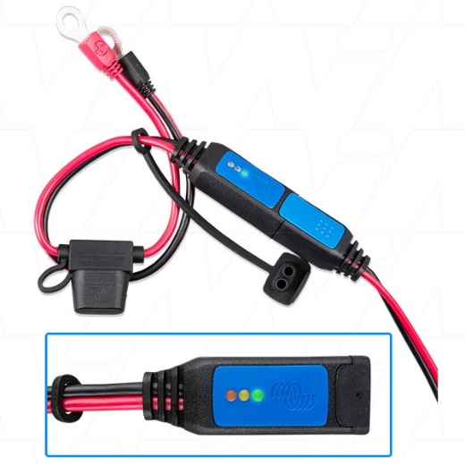 Picture of VICTRON BATTERY INDICATOR EYELET TO M8 EYELET CONNECTOR W/ 30A AUTO BLADE FUSE (BPC900120114)