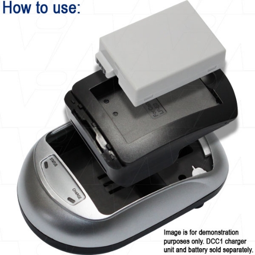 Picture of DCC1 CHARGER ADAPTER PLATE WITH DECODER FOR CANON LP-E6 BATTERIES