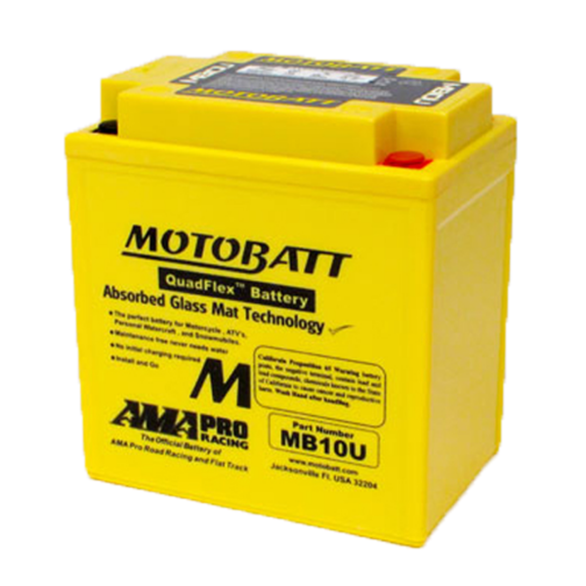 Picture of MB10U - 12VOLT 175CCA 14.5AH MOTOBATT AGM QUADFLEX BATTERY - RHP
