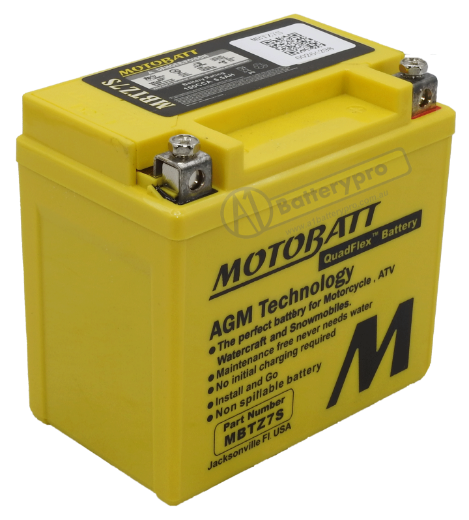 Picture of MBTZ7S - 12VOLT 100CCA 6.5AH MOTOBATT AGM BATTERY - RHP