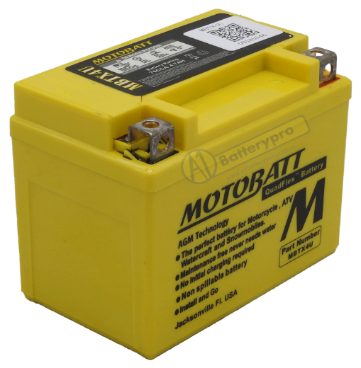 Picture of MBTX4U - 12VOLT 70CCA 4.7AH MOTOBATT AGM BATTERY - RHP