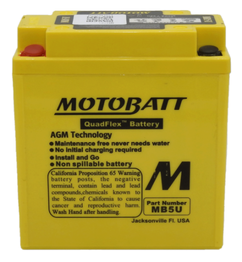 Picture of MB5U - 12VOLT 105CCA 7AH MOTOBATT AGM QUADFLEX BATTERY - RHP