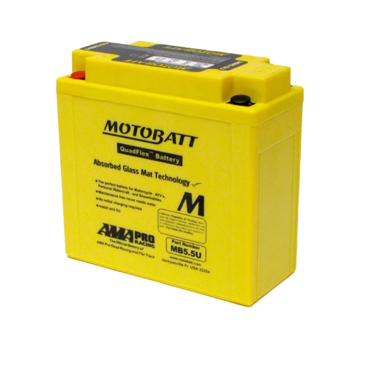 Picture of MB5.5U - 12VOLT 90CCA 7AH MOTOBATT AGM QUADFLEX BATTERY - RHP