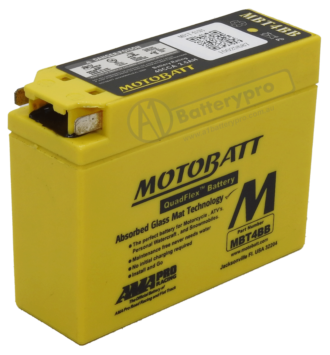 Picture of MBT4BB -  12VOLT 40CCA 2.5AH MOTOBATT AGM BATTERY