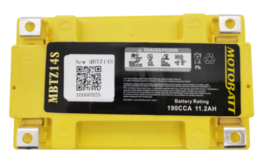 Picture of MBTZ14S - 12VOLT 170CCA MOTOBATT AGM QUADFLEX BATTERY -  RHP