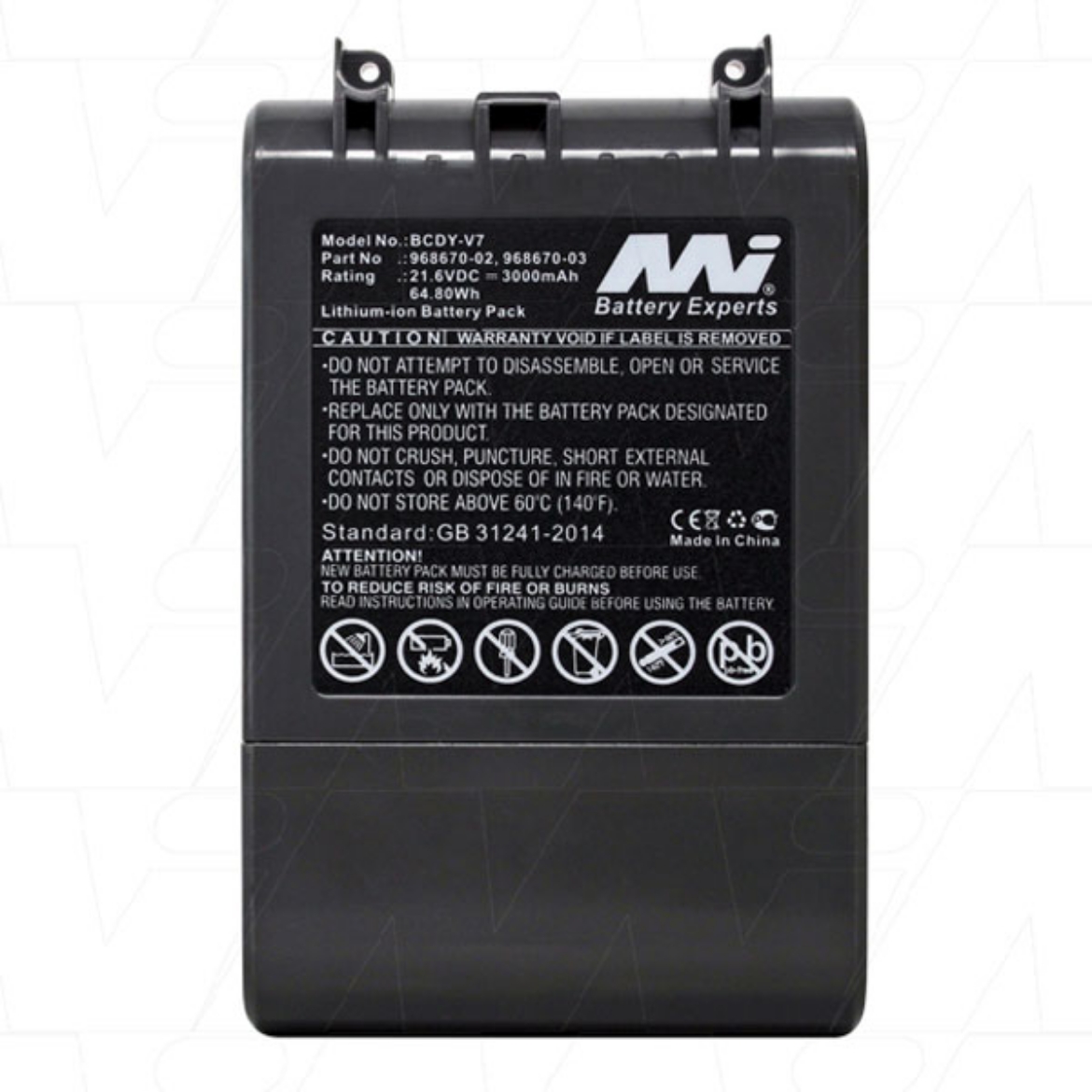 Picture of 21.6V 2500MAH DYSON CORDLESS VACUUM CLEANER BATTERY - LI-ION