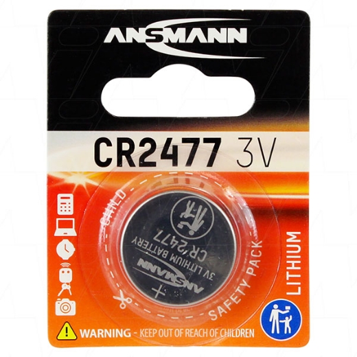 Picture of CR2477 ANSMANN 3V LITHIUM BUTTON BATTERY