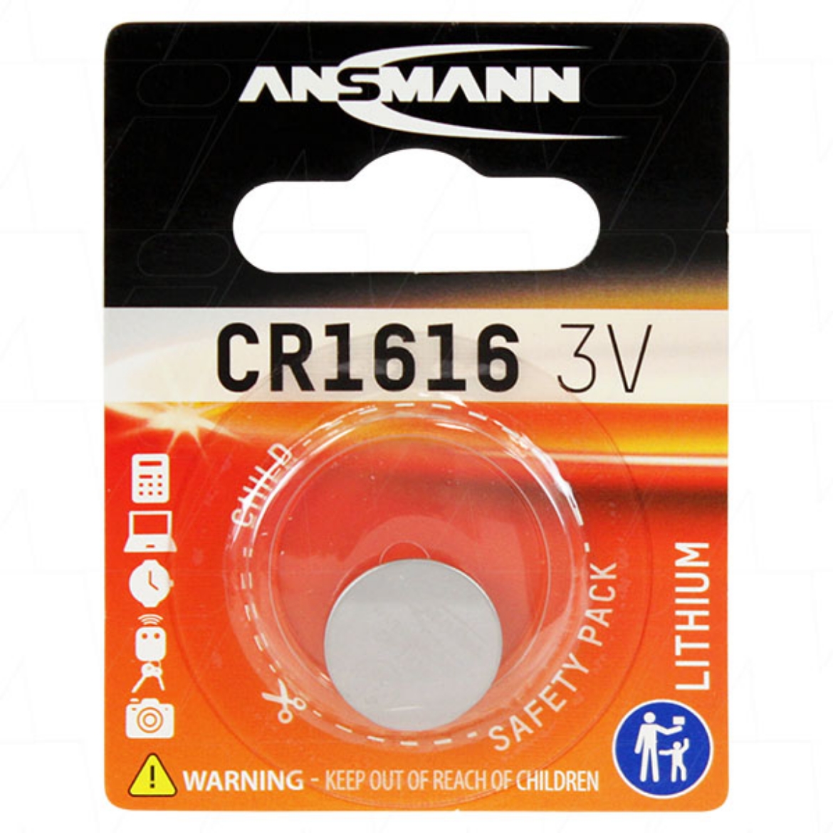 Picture of CR1616 ANSMANN 3V LITHIUM BUTTON BATTERY