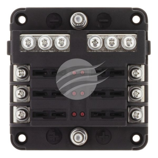 Picture of 6 WAY BLADE FUSE/DISTRIBUTION BOX WITH RED LEDS