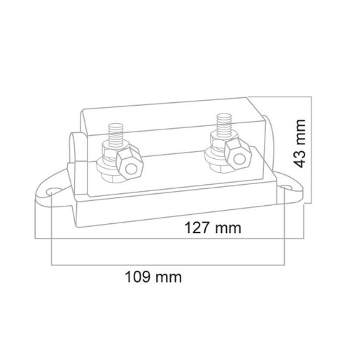 Picture of MEGA FUSE HOLDER PANEL MOUNT 500 AMP WITH M8 STUDS