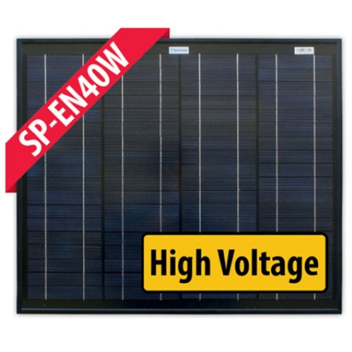 Picture of ENERDRIVE 40W (1.13a output ) 24V FIXED SOLAR PANEL - BLACK FRAME