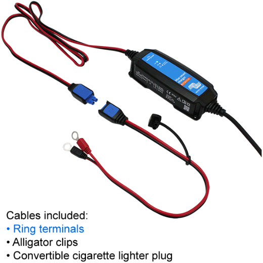 Picture of 6/12V 1.1AH VICTRON BLUE SMART AUTO VOLTAGE SLA/LIFEPO4 CHARGER & MAINTAINER - IP65 RATING (BPC120134014R)