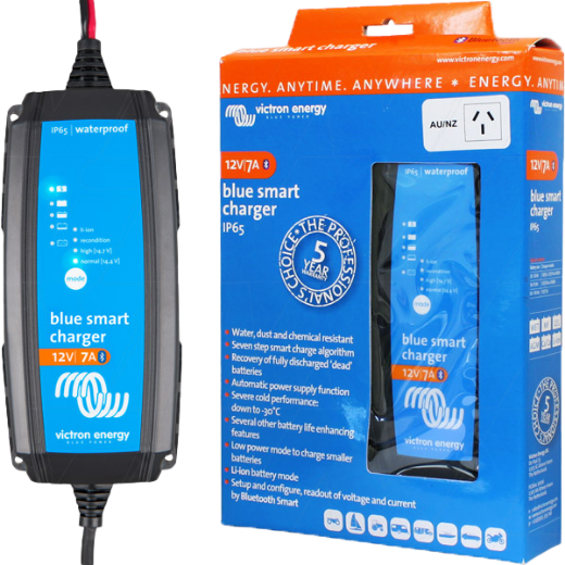 Picture of 12V 7AH VICTRON BLUE SMART SLA/LIFEPO4 CHARGER - IP65 RATING (BPC120731014R)