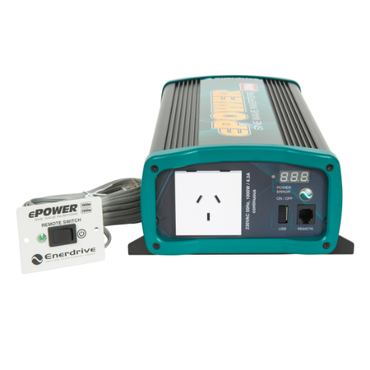 Picture of 12V 1000W ENERDRIVE EPOWER PURE SINE WAVE INVERTER WITH REMOTE