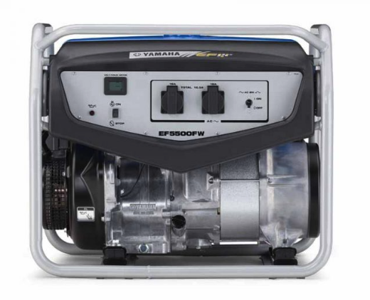 Picture of GENERATOR YAMAHA 5.5KVA CONVENTIONAL TYPE 4 STROKE 360cc OHC PETROL ENGINE, SINGLE PHASE, AVR CONTROLLED, RECOIL START, FUEL TANK CAPACITY 28L WITH 11HRS AT 25%LOAD & 4.7HRS AT FULL LOAD, NOISE LEVEL - 71dB AT FULL LOAD