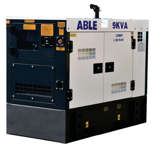 Picture of 10KVA 240V 37AMPS ABLE SINGLE PHASE GENERATOR - YANGDONG 3CYL DIESEL ENGINE - 1500RPM - AVR CONTROLLED DINGOL ALTERNATOR